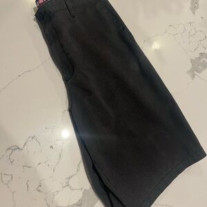 ECKO Unltd Shorts 36 Black Zip Cargo Hip Hop 12” Inseam Baggy Rap Skater Grunge